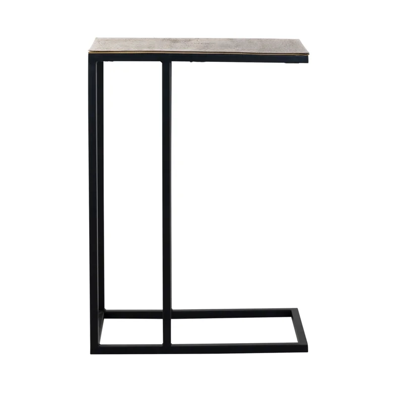 Champagne Gold Aluminum Side Table | Richmond Interiors Calloway