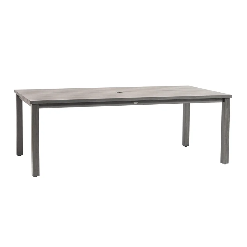 Sunbury 84" x 44" Rectangular Dining Table With Umbrella Hole