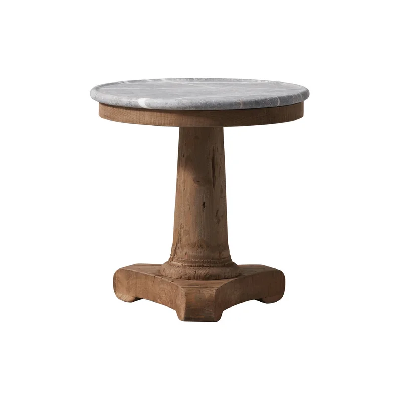 Vintage Pine Pedestal Side Table | Andrew Martin Michaelangelo