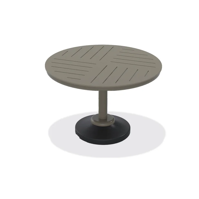 48" Round MGP Table Top w/ 120LB Pedestal Base - Balcony Height