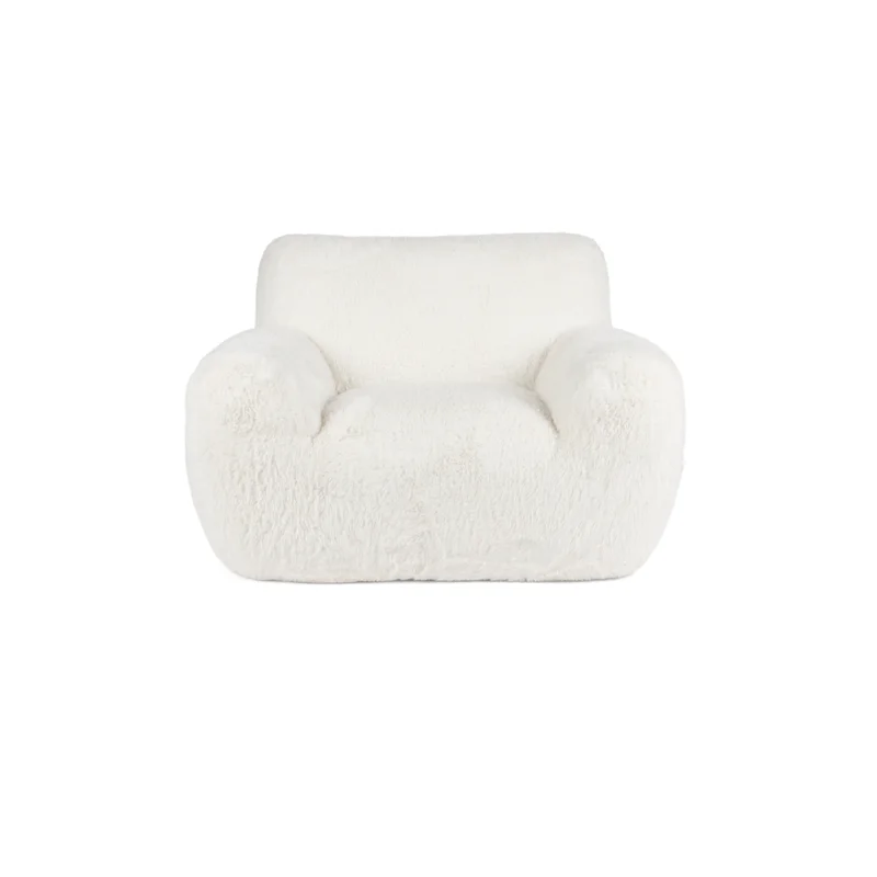 White Chunky Lounge Chair | Bold Monkey Cuddle the Yeti