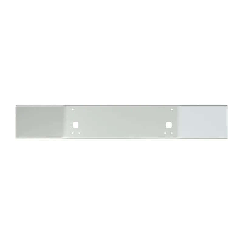 14" KW T800 T880 2004+ Opened End Chrome Bumper with Tow Holes
