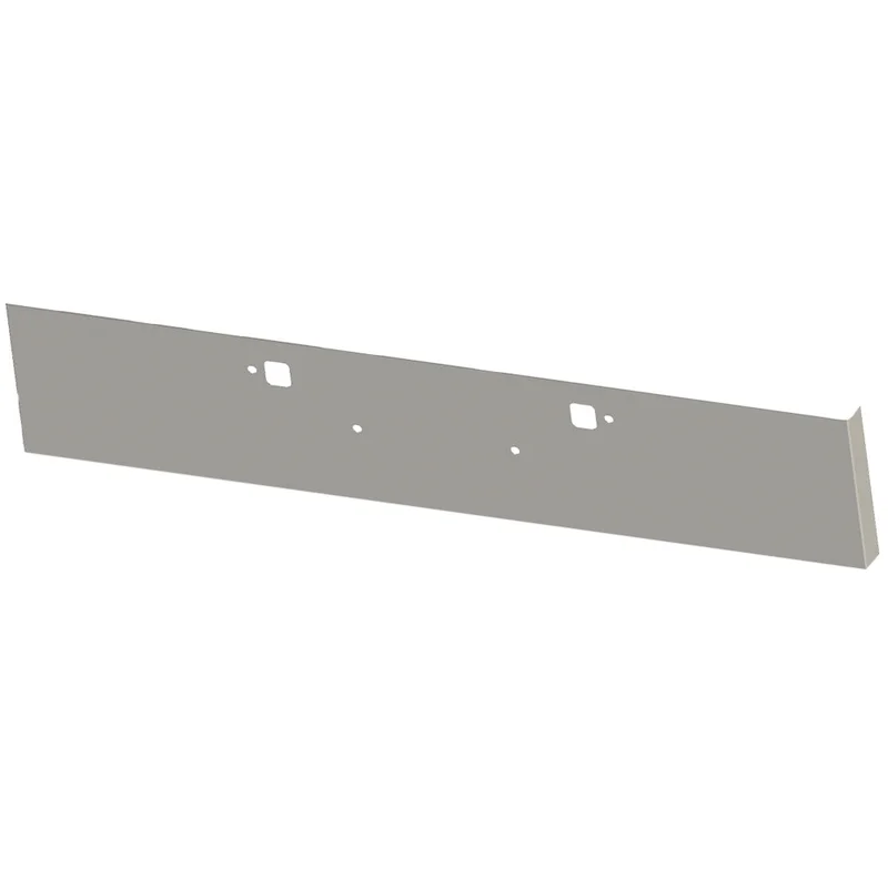18" Boxed End Chrome Plated Bumper with Tow Holes for Peterbilt and Kenworth