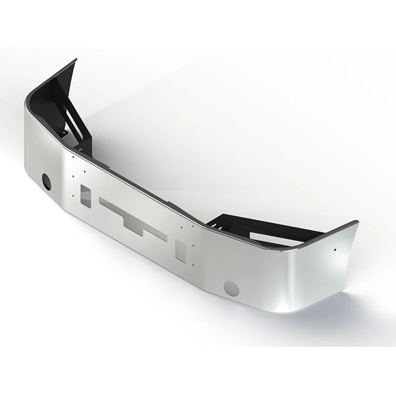 16" Freightliner Colombia Century Setback Axle Chrome Bumper with Fog Vent Tow and Step Holes