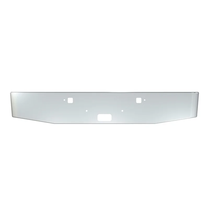 16" KW W990 Tapered Rolled End Chrome Bumper with Step and Tow Cutouts