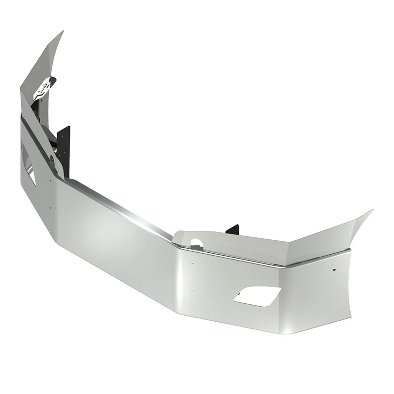 18" FL Cascadia Set Back Axle Chrome Bumper with Fog and Tow Holes