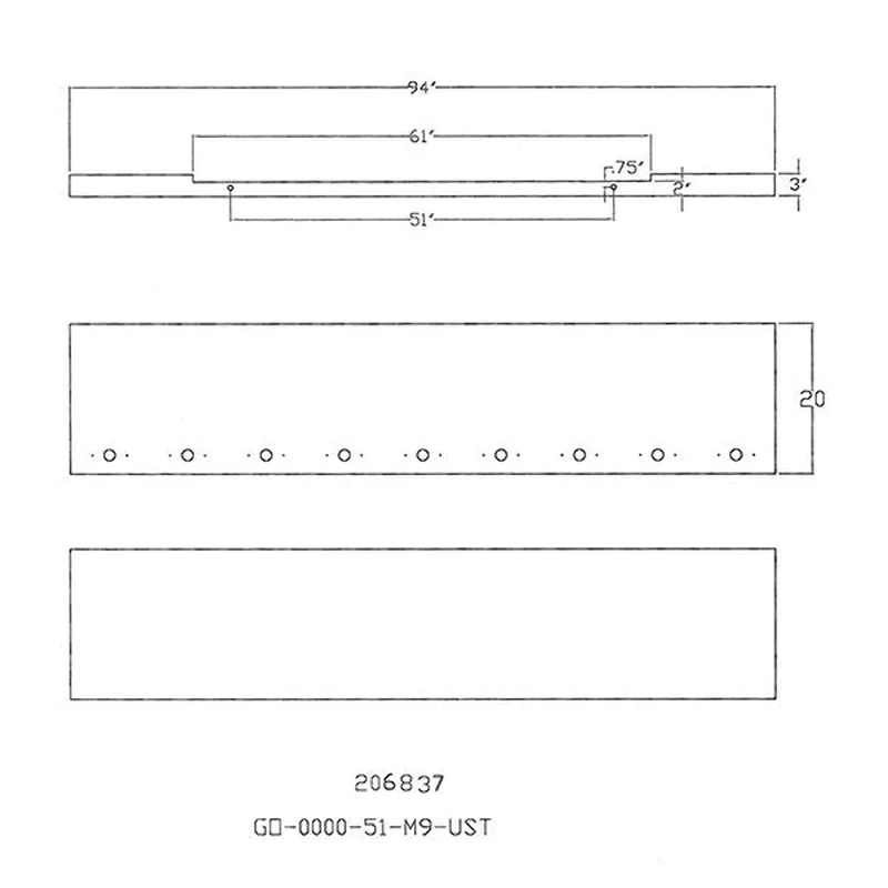 Universal 20" Boxed End Chrome Bumper