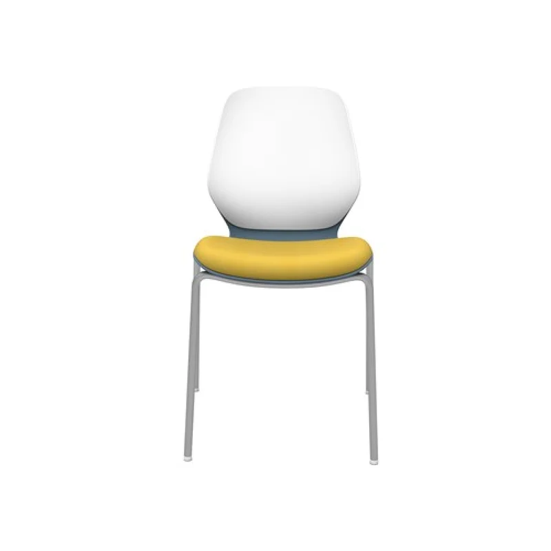 Safco Arcozi Four-Leg Stack Chair - Upholstered Seat Armless