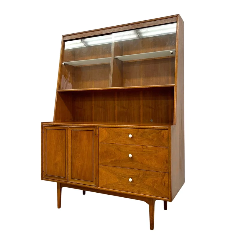 Vintage Mid Century Modern Kipp Stewart for Drexel Declaration China Cabinet Hutch.(Available by online purchase only)