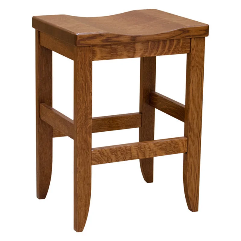 24" Amish Jane Oak Stool