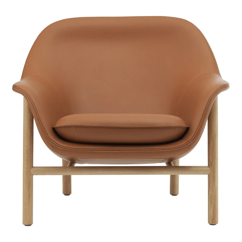Drape Low Lounge Chair - Wood Legs