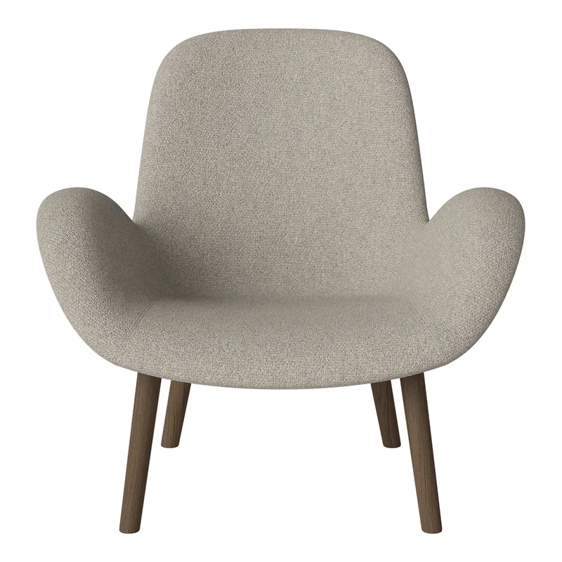 Seed Lounge Armchair - Upholstered - Oiled Oak Base Dark