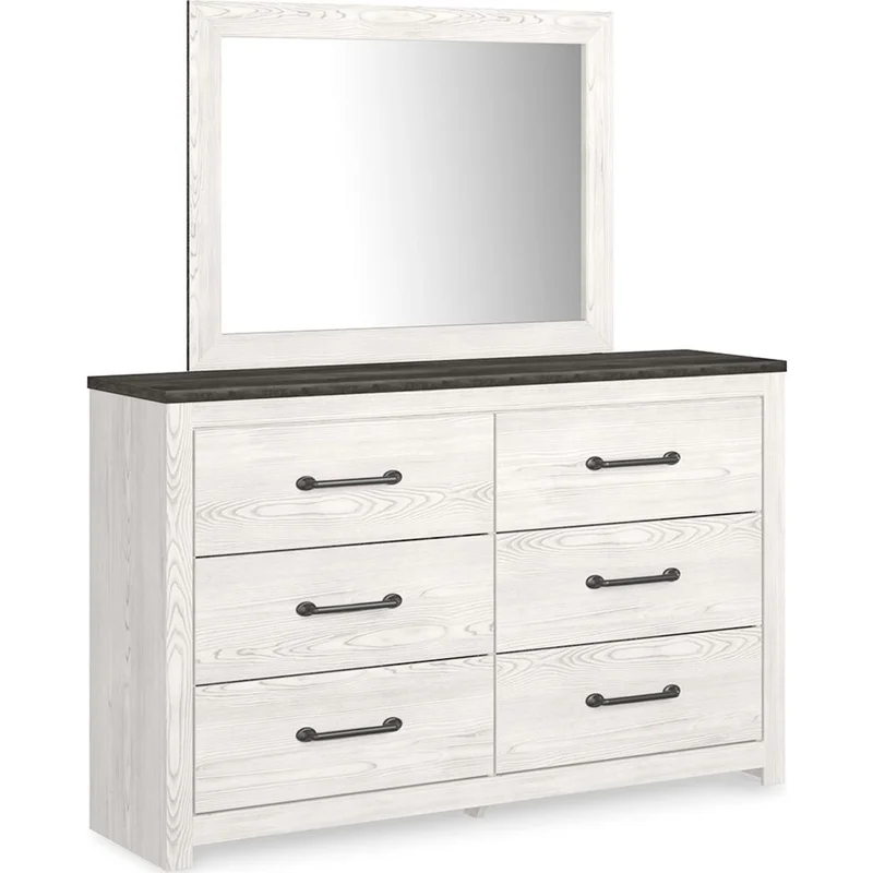 Gerridan Dresser and Mirror - White/Gray