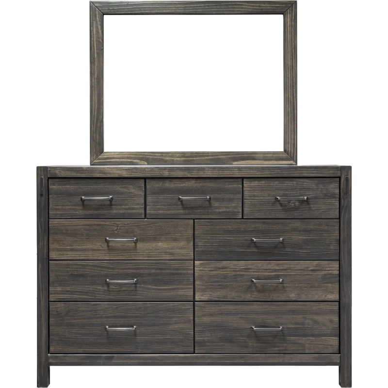 Stella Dresser and Mirror - Charcoal