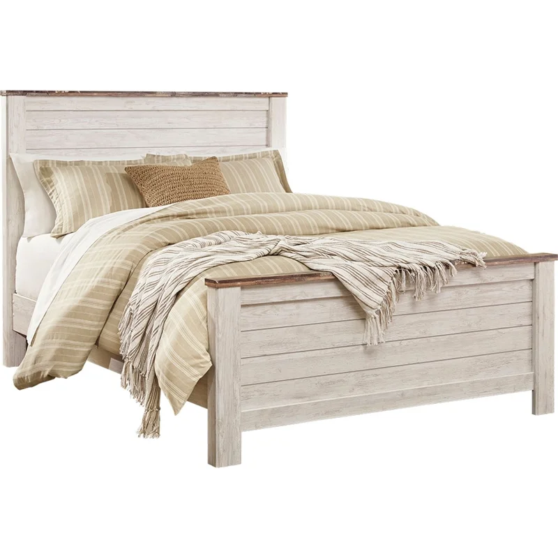 Willowton Panel Bed - Whitewash
