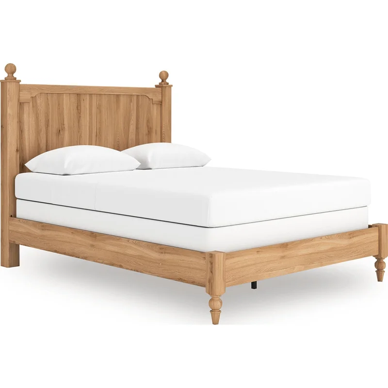 Aleaport Panel Bed - Warm Brown