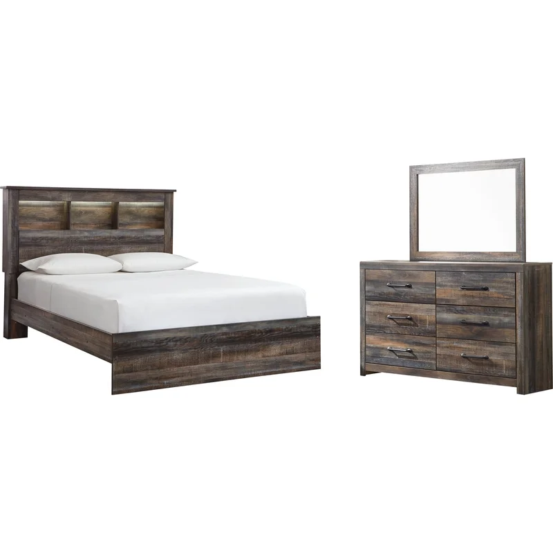 Drystan 5 Piece Bookcase Bedroom - Multi
