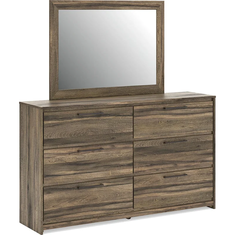 Elbrim Dresser and Mirror - Brown