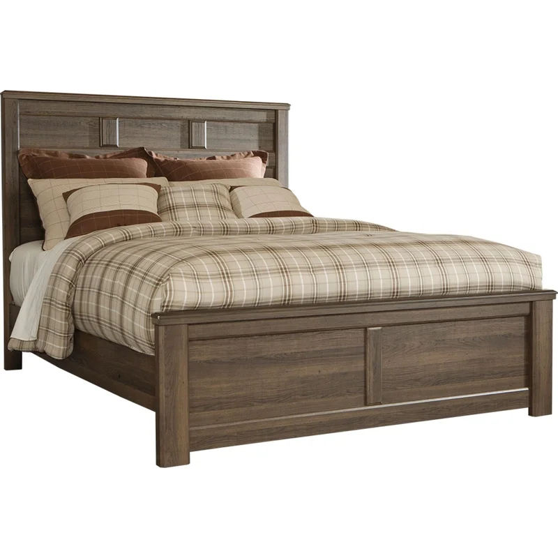 Juararo Panel Bed - Dark Brown