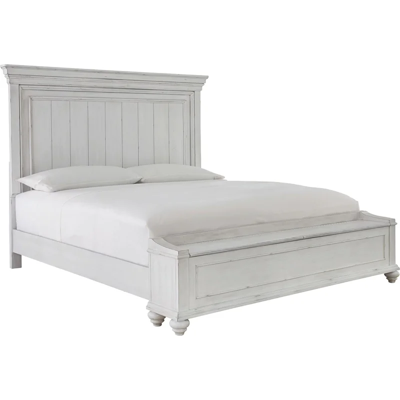 Kanwyn Storage Bed - Whitewash