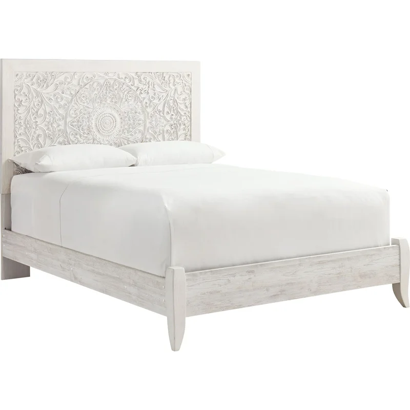Paxberry Queen Panel Bed - Whitewash