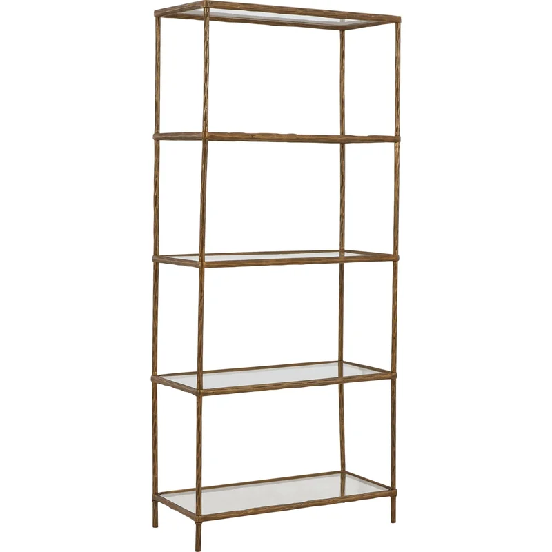 Ryandale Bookcase - Antique Brass Finish