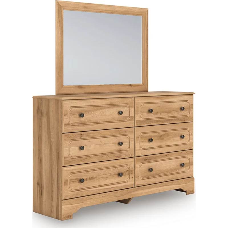 Aleaport Dresser and Mirror - Warm Brown