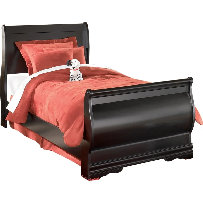 Huey Vineyard Sleigh Bed - Black