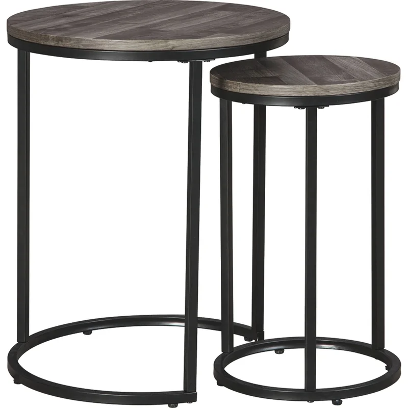 Briarsboro Accent Table (Set of 2) - Gray/Black