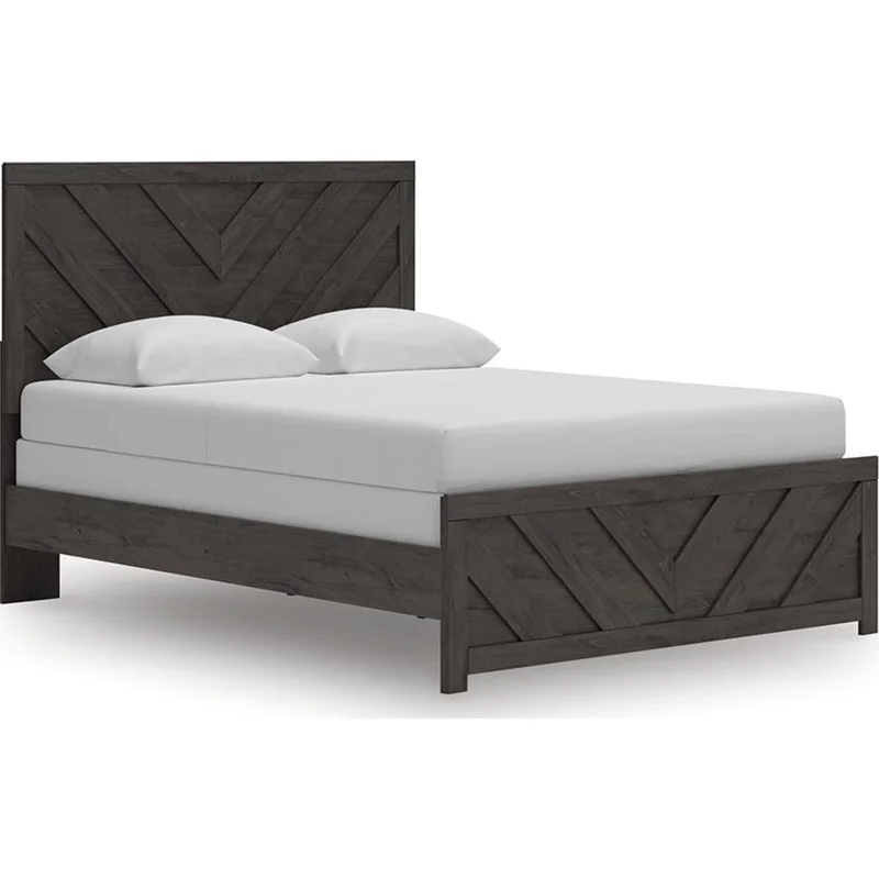 Prendonea Queen Panel Bed - Charcoal