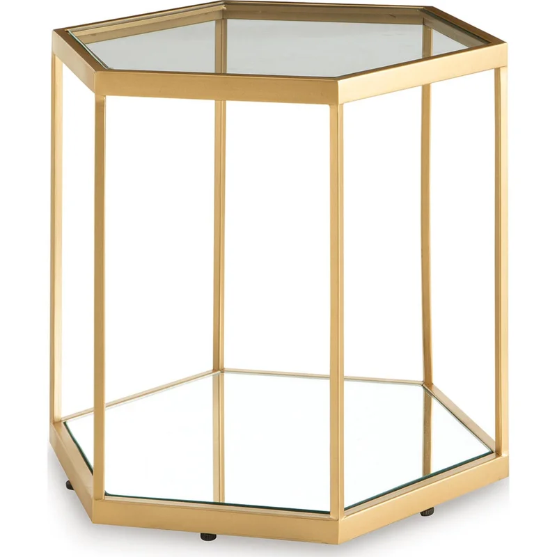 Veerwick Accent Table - Gold Finish