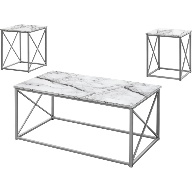 Teru 3 Pack Tables - White