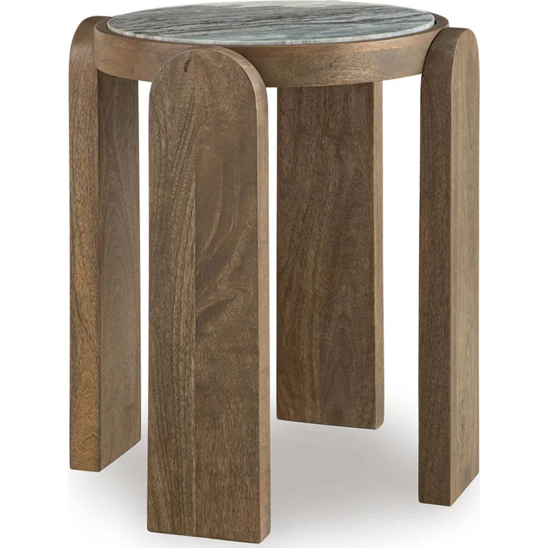 Gavrilley Accent Table - Gray/White/Brown
