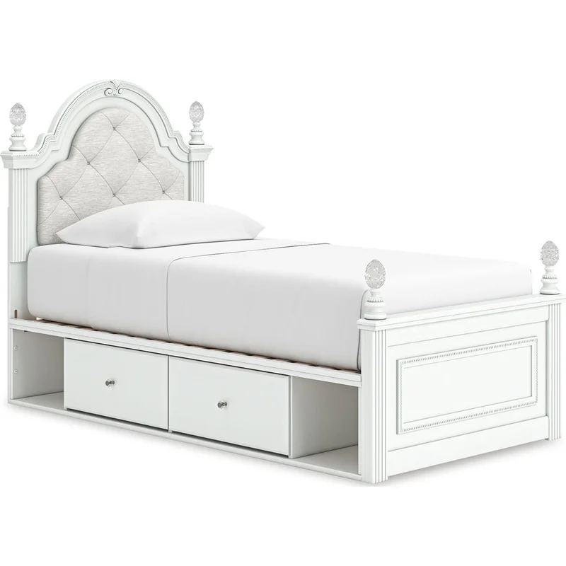 Kozlani Twin Storage Bed - White