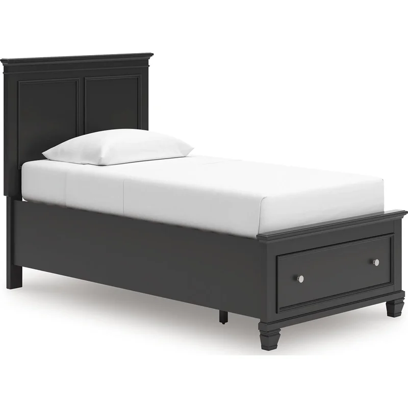 Lanolee Twin Storage Bed - Black