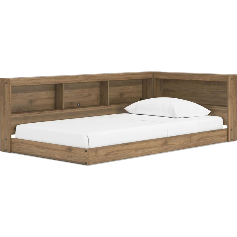 Deanlow Twin Bookcase Storage Bed - Honey