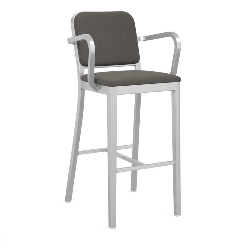 Navy Officer Outdoor Bar and Counter Stool with Arms