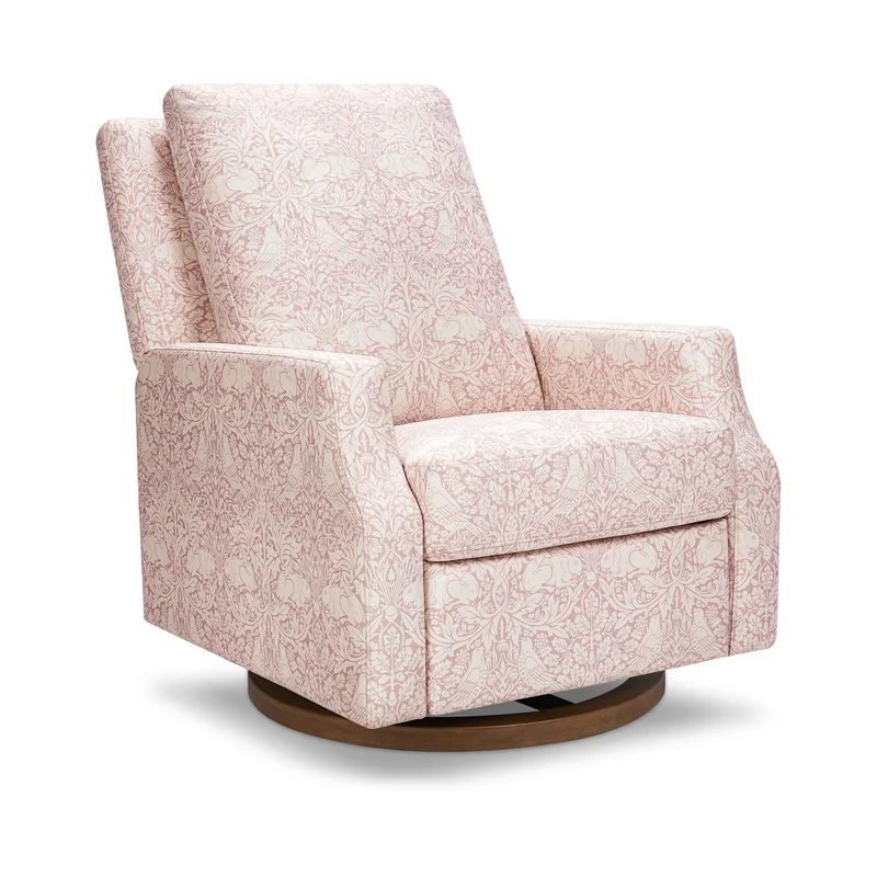 Morris & Co. x Namesake Crewe Recliner and Swivel Glider with Wood Base