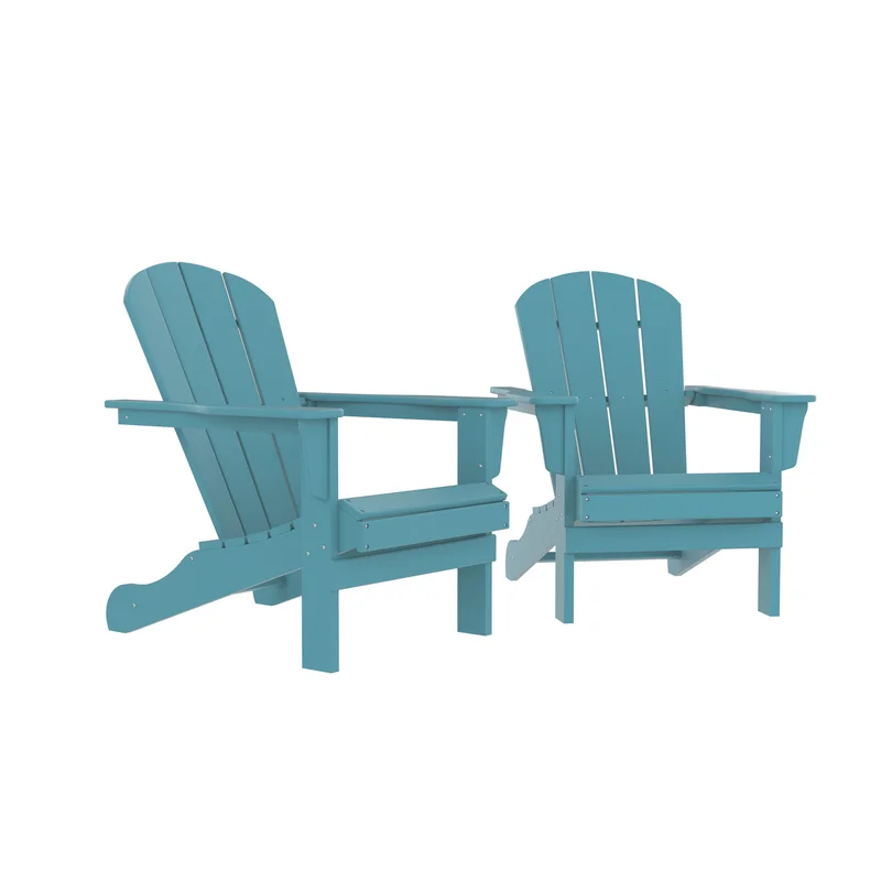 HDPE Adirondack Chair Blue Set of 2