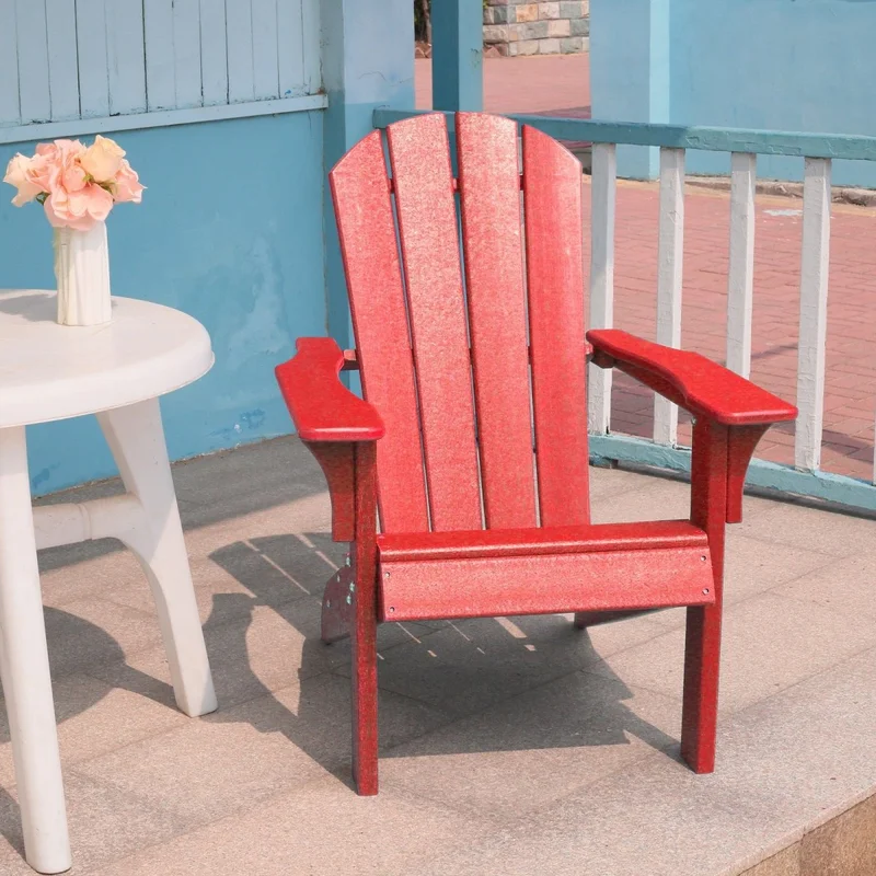 Adirondack Chair Holder HDPE Patio Chairs Weather Resistant Outdoor Chairs for Lawn Deck Backyard Garden Fire Pit Plastic Outdoor c - Aqua