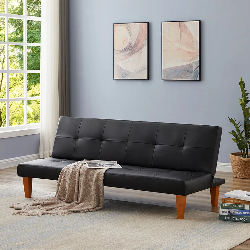 PU Leather Sofa Bed Couch Convertible Folding Futon Sofa Bed Recliner Sleeper for Home Living Room .