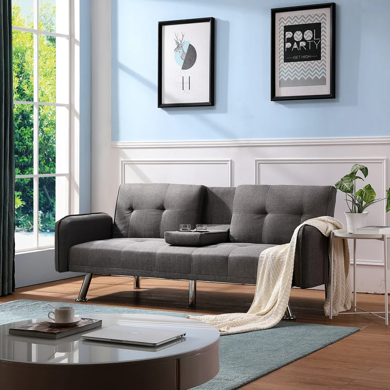 SLEEPER SOFA DARK GREY COLOR (Replace W22307248Size difference See Details in page.)