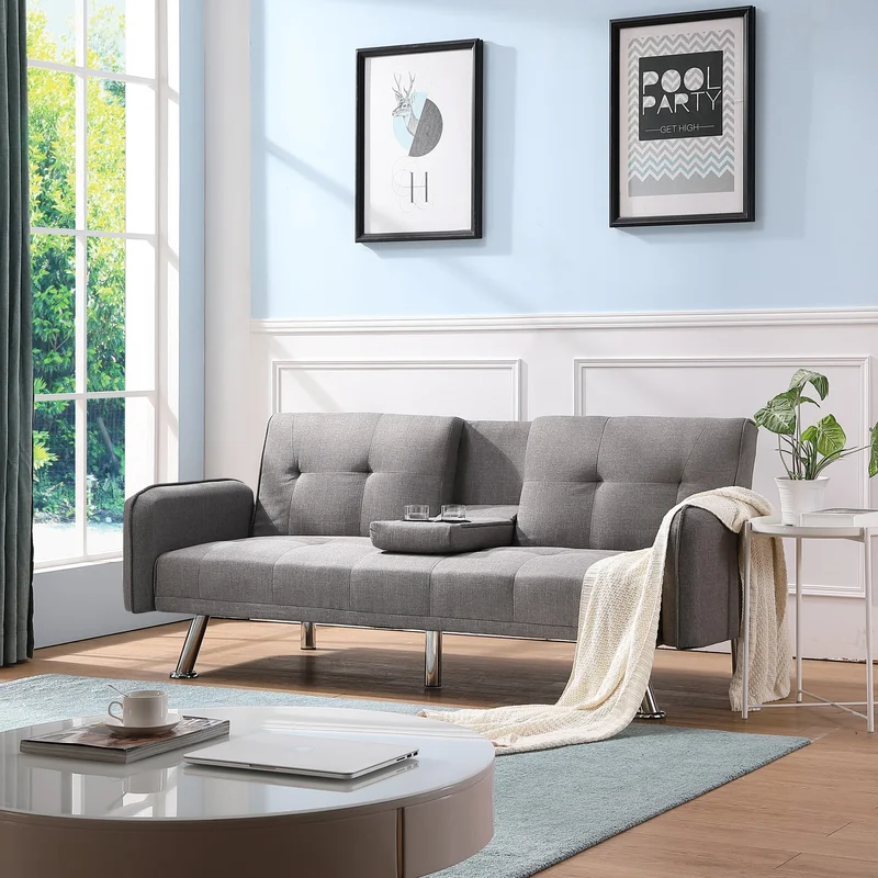 SLEEPER SOFA LIGHT GREY COLOR (Replace W22307249Size difference See Details in page.)
