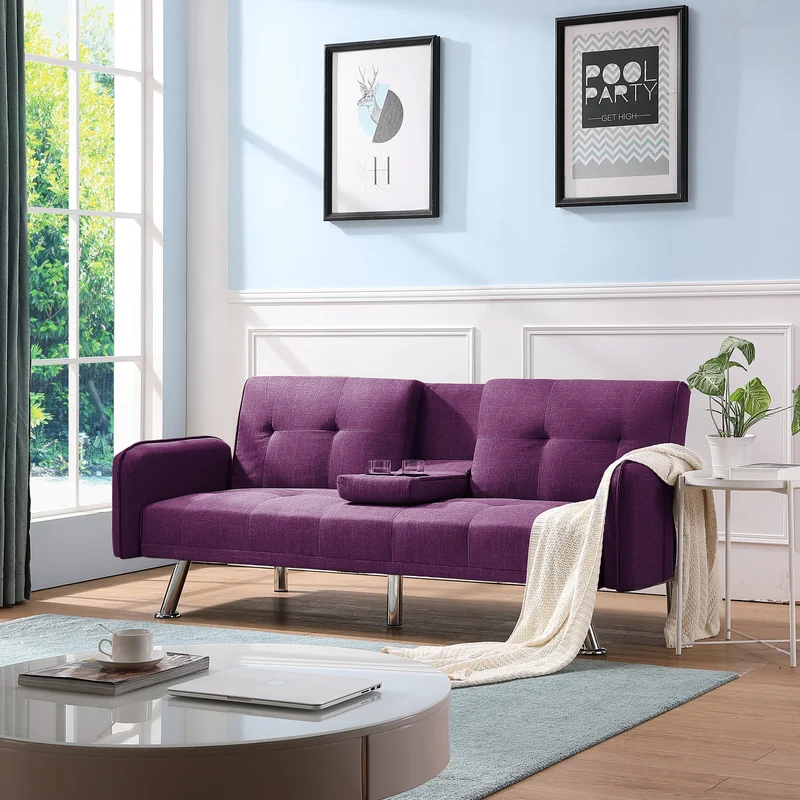 SLEEPER SOFA PURPLE COLOR (Replace W22307251Size difference See Details in page.)