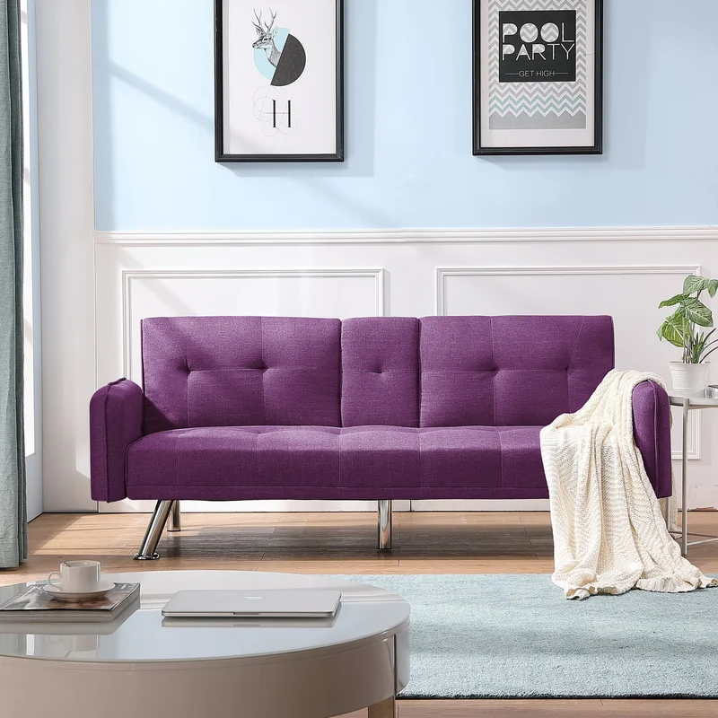 SLEEPER SOFA PURPLE COLORsame as W22339671Size difference See Details in page.