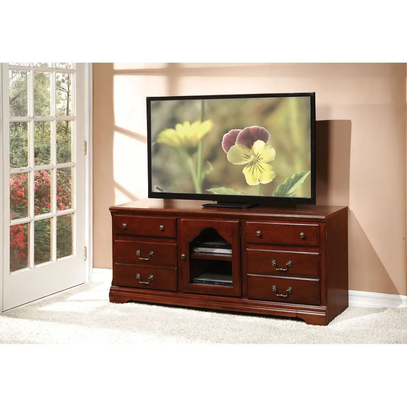 ACME Hercules TV Stand in Cherry 91113
