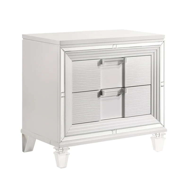 Twenty Nine - Nightstand With USB - White